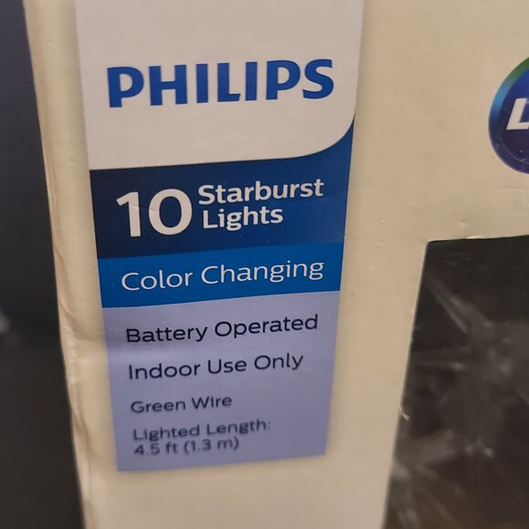 Set of 2 Philips Battery Operated Color Changing STARBURST Lights Holiday Decor - Picture 3 of 7